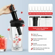 2L Professional Blender Countertop Blender Smoothie Maker Commercial 3HP 2200W(Black)