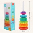 thumbnail image 3 of COM1950s Rotating Tower Stacking Toy, Educational Puzzle Game for Adults, Enhances Cognitive Development & Hand-Eye Coordination, Durable Plastic, 3 of 9