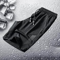 thumbnail image 4 of Yourumao Bermuda Shorts for Men Elastic Drawstring Waist Lightweight Casual Shorts Cooling Big and Tall Pants for Summer Going Out, 4 of 9