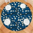 thumbnail image 2 of Round Floral Table Cover with Elastic Border, Durable Polyester Material Resists Stains and Fits 44-52 Inch Round Tables for All Occasions, 2 of 7