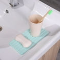 thumbnail image 3 of FeiraDeVaidade Rectangular diatom mud suction cup mat - dark gray diatom mat pull groove Water Absorbent Diatomite Coasters Instant Dry Sink Organizer, 3 of 7