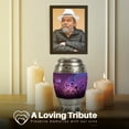 thumbnail image 4 of Yatskia Purple Daisy Urns for Human Ashes Adult Man, Small Urns for Human Ashes Keepsake, Large Burial Urns for Adult Ash, (Monar 10 Inch and 3 Inch), 4 of 8