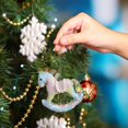 thumbnail image 3 of Adornos para árboles de Navidad Colgante de muñeco de nieve de resina Colgante de taza de café Adornos navideños Colgante de resina pintado a mano para festividades, 3 of 6