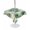 Green, variant on Outdoor Tablecloth with Umbrella Hole for Patio/Picnic/Party/Camping, Tropical Plant Waterproof Table Cloth Round Cover Washable, Summer Watercolor Boho Palm Tree on Linen (Dia 54")