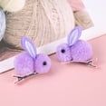 thumbnail image 4 of Pinza para el pelo de conejo de dibujos animados, pinza para el pelo de conejo de peluche suave tridimensional adecuada para cabello fino para arreglar un lindo conejo (5 pares), 4 of 5
