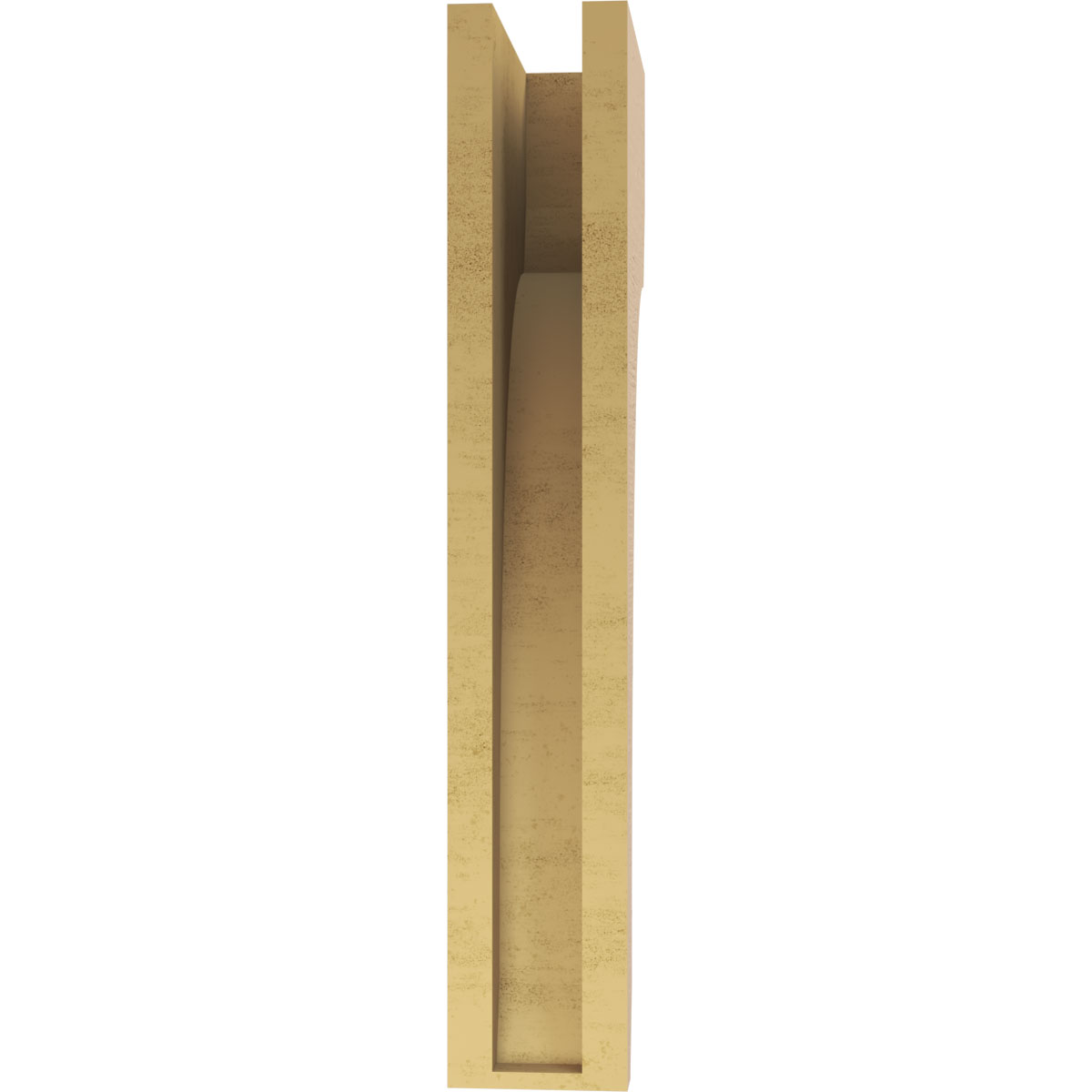 4"W x 8"D x 24"H Thin Legacy Rough Cedar Woodgrain TimberThane Corbel, Primed Tan
