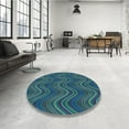 thumbnail image 4 of Ahgly Company Machine Washable Indoor Rectangle Transitional Light Sea Green Area Rugs, 5' x 8', 4 of 7