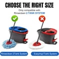 thumbnail image 3 of 16 Pcs Spin Mop Replacement Heads, 360° Easy Wring Spin Mop 100% Microfiber Refill, Easy Cleaning Spin Mop Heads, 2 Tank System Replace Head for Easy House Cleaning Floor Mopping, Blue&White, 3 of 4