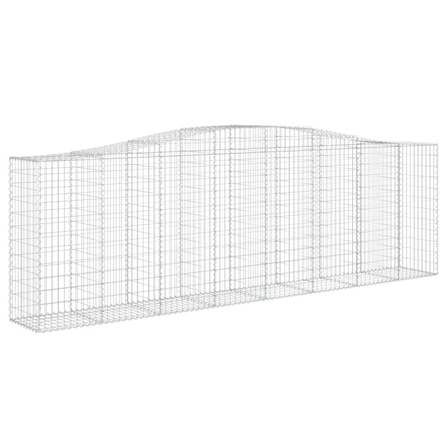 vidaXL Gabion Basket Arched Gabion Basket Planter for Flower Galvanized Iron