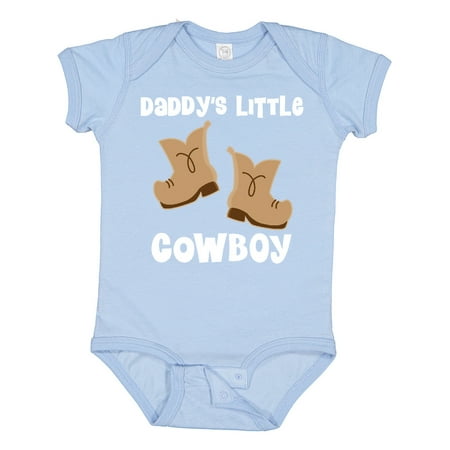 

Inktastic Daddys Little Cowboy Western Boots Boys Gift Baby Boy Bodysuit
