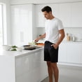 thumbnail image 7 of At the Buzzer Men's Pajama Shorts / Sleepwear / PJs. (Black, Small), 7 of 7