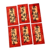 FVDPWYE 6 Red Envelopes for Chinese New Year Hongbao wishes red envelopes for the year Style B