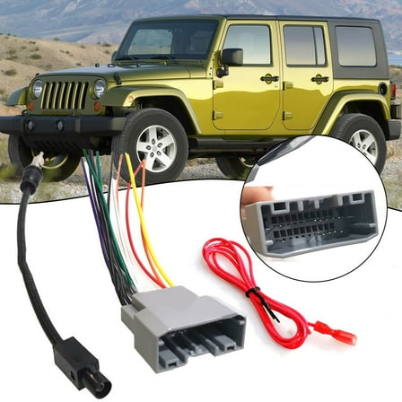 LIKEM For Chrysler For Dodge Stereo Radio Wiring Connector with Antenna Adapter
