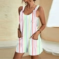 thumbnail image 2 of Drses Womens Summer Casual Suspender Printing Sleeveless Romper Loose Spaghetti Strap Shorts Overalls Jumpsuit with Pockets, 2 of 5