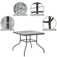 thumbnail image 4 of Crestlive Products 5 Pcs Metal & Glass Patio Dining Set with Umbrella Hole in Brown, 4 of 7