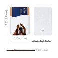 thumbnail image 2 of WIRESTER 2pcs Set Self-Adhesive PU Leather Card Holder Stick on Pocket Credit Card Case Pouch Wallet for Apple Samsung Motorola LG Smart Phones - Winking Golden Retriever, Basset Hound Dogs, 2 of 6
