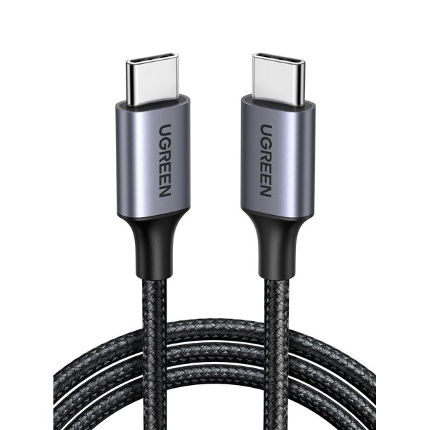 Cable USB C UGREEN Negro 60W PD Carga Rápida 0.5M Compatible con iPhone y Galaxy