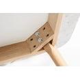 thumbnail image 2 of The Bianco Collection Senna 31" Square Italian Carrara White Marble Dining Table with Oak Legs, 2 of 4