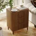 thumbnail image 3 of UGTOO 23.6"L Dressers Nightstand with 3 Drawers - Modern Side Table for Bedroom, Living Room | Slim Storage Cabinet with Smooth-Glide Drawers, Space-Saving Design, 3 of 12