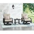 thumbnail image 2 of Ulax Furniture 5 Pieces Outdoor Aluminum Patio Conversation Seating Group, Indoor Swivel Chairs with Sunbrella Cusions and Coffee Table Side Table for 5 Person, 2 of 9