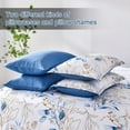 thumbnail image 5 of 7Pcs Blue Botanical Comforter Set King Size Bed in a Bag Bedding Set Adult (90"x104"), 5 of 7