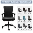 thumbnail image 5 of CZL Jacquard Office Chair Cover, Stretch Removable Desk Chair Covers for Executive Computer Chair, Separable Rotating Chair Slipcovers Seat Protector (Chair Seat Cover +Backrest Cover), Black, 5 of 7