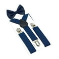 thumbnail image 2 of MERIGLARE Bretelles pour Enfants Nœud Réglable Y Dos pour Costume de Danse de Mariage Bleu Foncé, 2 of 9