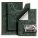 thumbnail image 1 of Juego de alfombras de baño Hearth & Harbor Chenille, antideslizantes, color verde cazador, 1 of 8