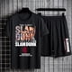 thumbnail image 1 of Slam Dunk-chándales de verano para hombre, Camiseta de algodón con estampado de Anime, pantalones cortos, trajes de gran tamaño, ropa deportiva de baloncesto, conjuntos de entrenamiento, 1 of 3