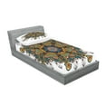 thumbnail image 2 of Ambesonne Mandala Fitted Sheet & Pillow Sham Set, Tribal Paisley Boho Art, Twinxl, Multicolor, 2 of 2