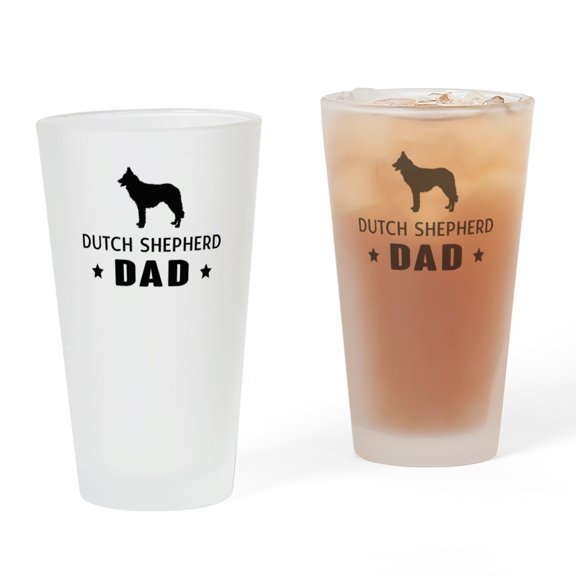 CafePress - Dutch Shepherd Dad Funny Gift Shirt - Pint Glass, Drinking Glass, 16 oz. CafePress