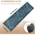 thumbnail image 4 of Long Trivet Heat Resistant Table Runner Gold Blue Snowflakes Non Slip Table Protector Waterproof Easy to Clean Winter Vintage Christmas Hot Pads Pot Holders Durability Versatility, 4 of 7