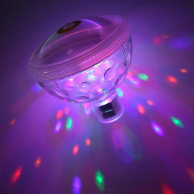 Underwater Bath Light Floating Lamp LED Disco Aqua Glow Multi Colour Flashing Bathroom Pond Pool Spa Hot Tub Party Night Light Bath Light Up Toy with 7 Pattern Modes