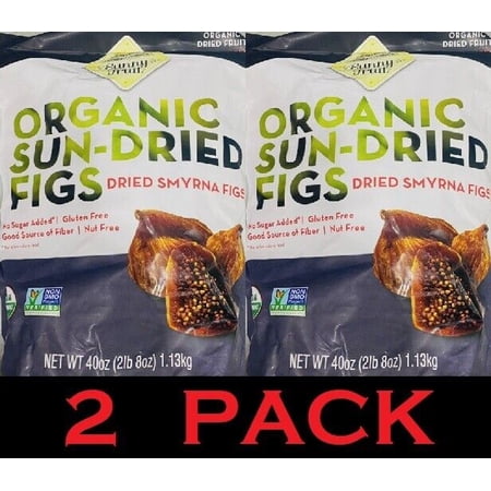 2x USDA Organic Sun-Dried Smyrna Figs 40 oz Bag 2.5 Lbs - 2 PACK