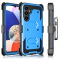 thumbnail image 2 of Tekcoo Phone Cases for Samsung Galaxy A54 5G 2022 6.4", [Built-in Screen Protector] Combo Holster Belt Clip [Heavy Duty] [Kickstand] Full-Body Rugged Holster Case -Blue, 2 of 7