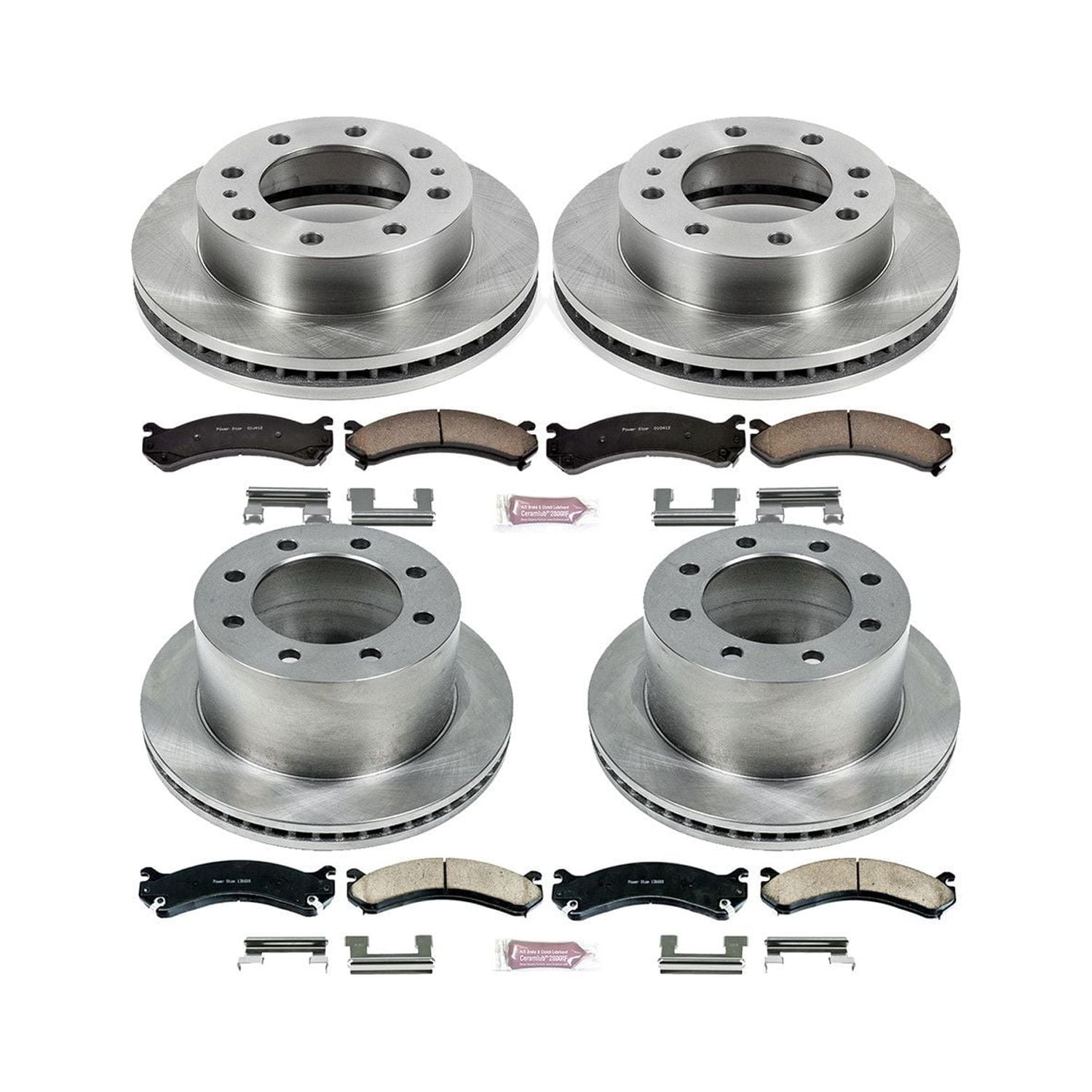 Power Stop Front and Rear Stock Replacement Brake Pad and Rotor Kit KOE5338