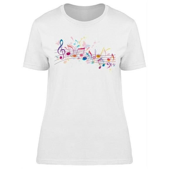 Notes And Butterflies T-Shirt Women -Image by Shutterstock, Female Medium