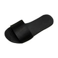 thumbnail image 2 of THDHVS Black Sandals Women,Sandals for Women 2025,Women's Fashion Casual Summer Solid Color Round Toe Open Toe Lightweight Satin Slippers Black 9, 2 of 4