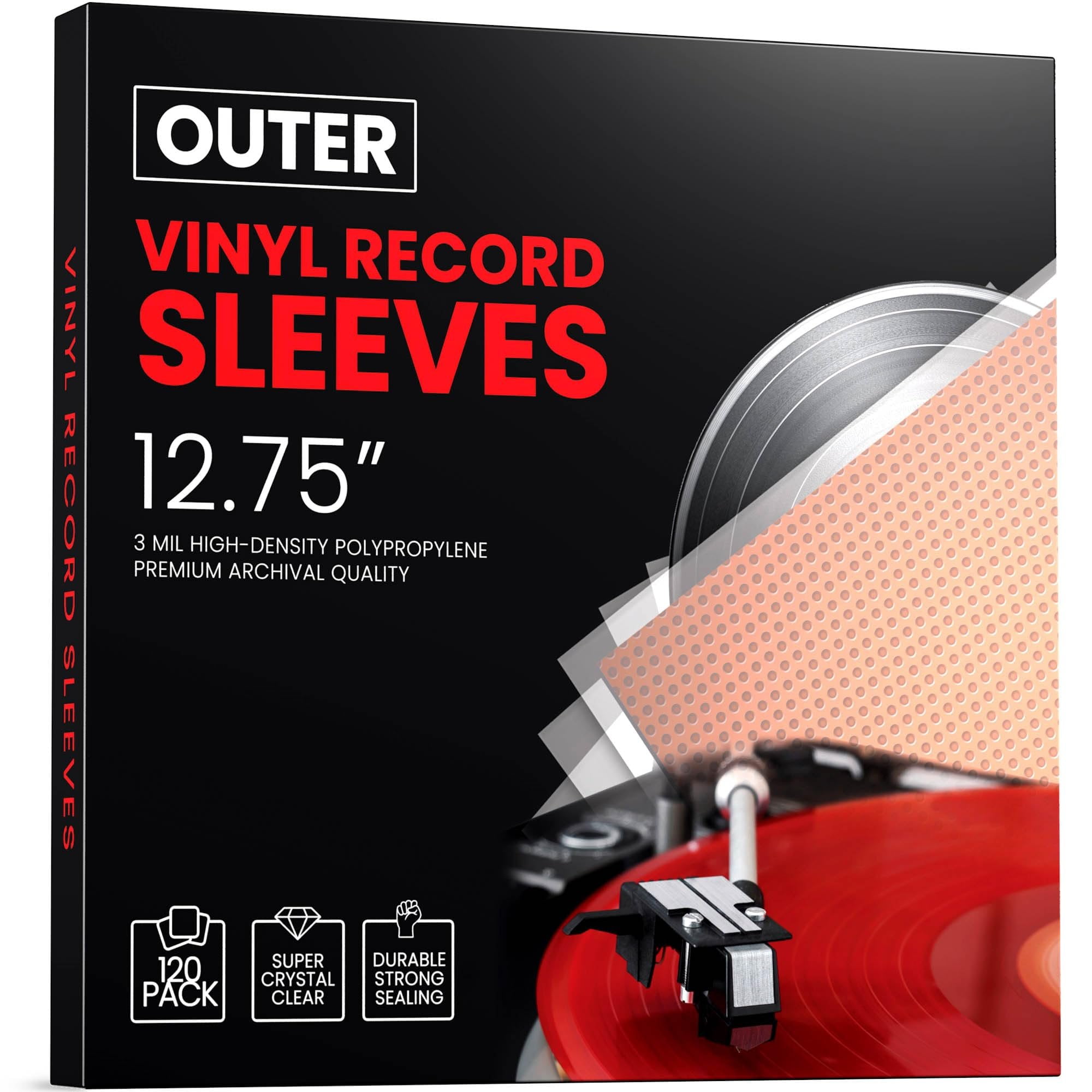 Invest In Vinyl Record Protection Pack of 100 Clear Plastic LP