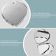 thumbnail image 3 of Portable Heart Shape Makeup Mirror Compact Mirror for Makeup Use, 3 of 4