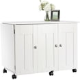 thumbnail image 3 of Miscellaneous Storage Sewing Cart  Drop-Leaf Craft Table  Sewing Table with Storage - Soft  Finish, 3 of 4