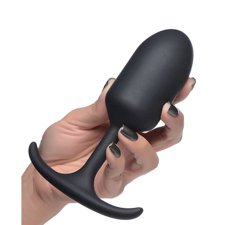 Premium Silicone Weighted Anal Plug - Large