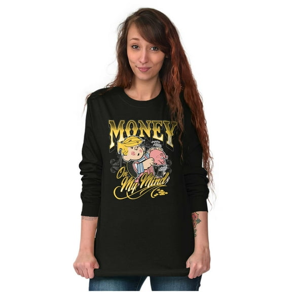 Dennis The Menace Money On My Mind Long Sleeve TShirt Men Women Brisco Brands S