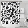thumbnail image 2 of Tropical Ocean Life Shower Curtain - Starfish & Marine Life Water Resistant Art, Washable Bathroom Set with Ocean Theme Hooks,72x84in, 2 of 5