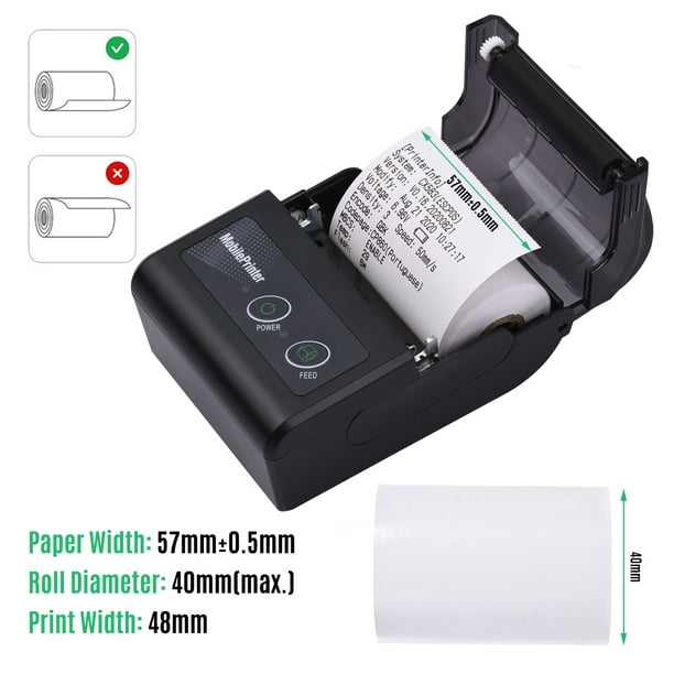 Imprimante photo thermique multifonction Bluetooth portable avec 10  rouleaux de papier