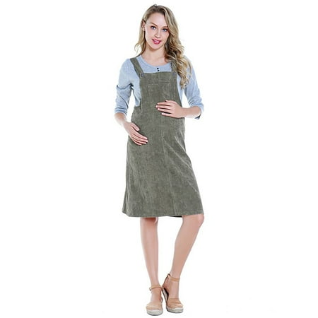 

ZNU Women s Casual Corduroy Straps Maternity Overalls