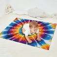 thumbnail image 2 of Rainbow Tie Dye Sunburst Blanket,Comfortable Soft Flannel Throw Blanket,All Season,Warm Lightweight Blankets for Sofa Bed Couch Living Room Chair,30"x40", 2 of 4