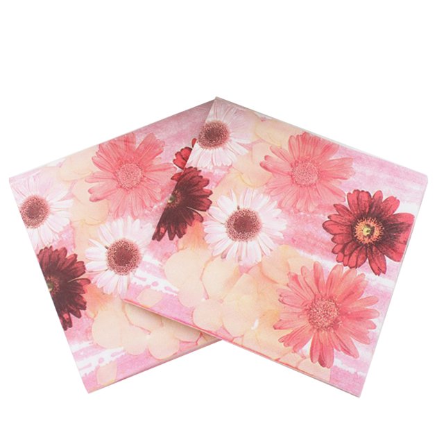 MasteelfCA 40PCS Color Flower Printed Napkins Facial Tissue Printing Napkin for Party Banquet Daily Use