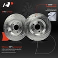 thumbnail image 4 of A-Premium 11.87 inch (301.6 mm) Rear Drilled Disc Brake Rotors + Ceramic Pads Kit Compatible with Select Volvo Models - S60, S60 Cross Country, XC70, S80, V60, V60 Cross Country, V70, 6-PC Set, 4 of 6
