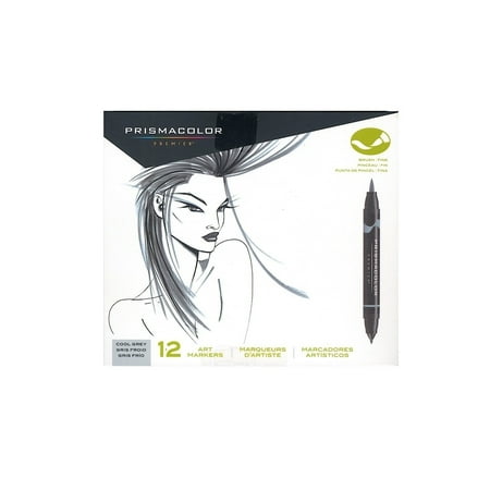 Prismacolor Premier Double-Ended Art Markers, Fine and Brush Tip, 24 Pack with Carrying Case